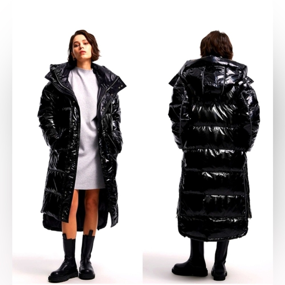 Lattelier Duck Down Full Length Puffer - Black, Gorpcore Chic, Streetwear